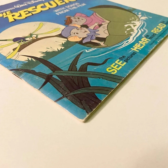 Vintage 1977 Disney The Rescuers With Songs From  Film 7 Inch Record and Book - Picture 3 of 16